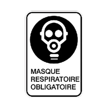 Affiche - Masque respiratoire obligatoire - Aluminium 0.064 - Vinyle ingénieur Impression uv - 12x18 - STANDARD
