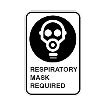 Poster - Respiratory mask mandatory - Aluminum 0.064 - Engineer vinyl UV printing - 12x18 - STANDARD