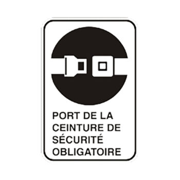 Affiche - Port de ceinture de sécurité obligatoire - Aluminium 0.064 - Vinyle ingénieur Impression uv - 12x18 - STANDARD