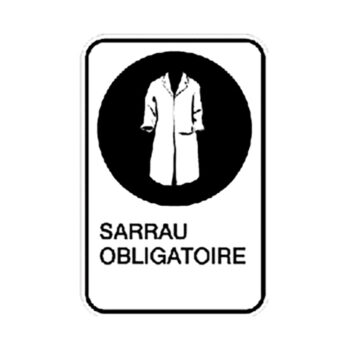 Affiche - Sarrau obligatoire - Aluminium 0.064 - Vinyle ingénieur Impression uv - 12x18 - STANDARD