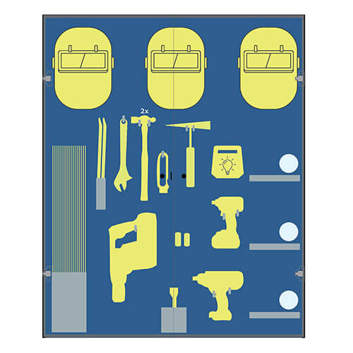 STD - 5S Case - 16 tools and equipment - PVC, acrylic and crezon - 41.5x51x12 - Image 3