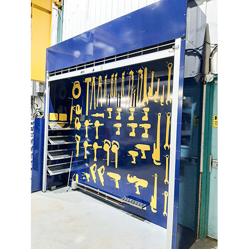 5S Tool Cabinet - All aluminum with lockable roller door - 120x116x24 - STANDARD IZ - Image 4