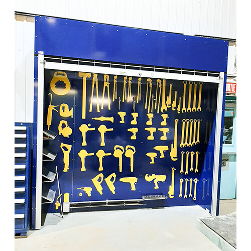 5S Tool Cabinet - All aluminum with lockable roller door - 120x116x24 - STANDARD IZ - Image 6