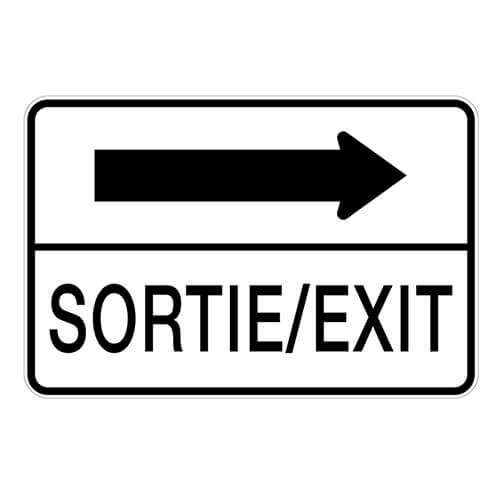 Poster - EXIT, right or left arrow - Aluminium 0.080 - Vinyl Grade Engineer Printed Glossy Laminate - 36x24 - STANDARD IZ - Image 2