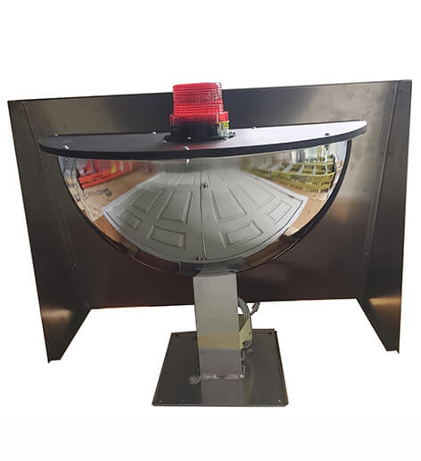 Anticollision - Miroir demi-dôme 24" extérieur avec toit de protection - Gyrophare - 1x détecteur d'ouverture de porte - STANDARD IZ – Image 6