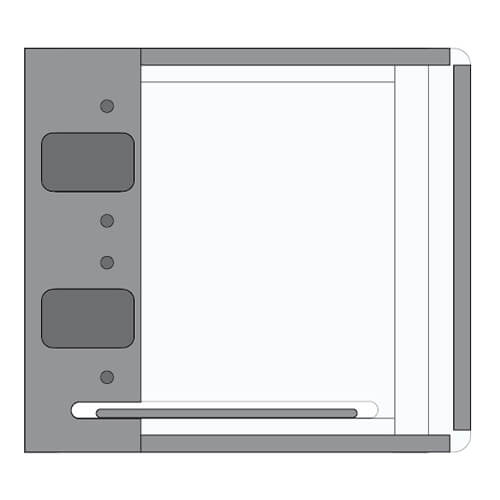 Boitier en PVC - Sans fond - Porte acrylique renforcie - Penture - 6x6 – Image 4