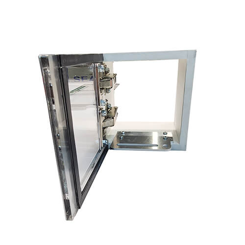 Boitier en PVC - Sans fond - Porte acrylique renforcie - Penture - 6x6 – Image 2