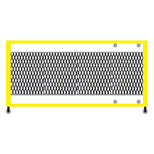 Industrial sliding door on wheels - Steel tubes 2x2, 144x72 - STANDARD IZ - Image 3