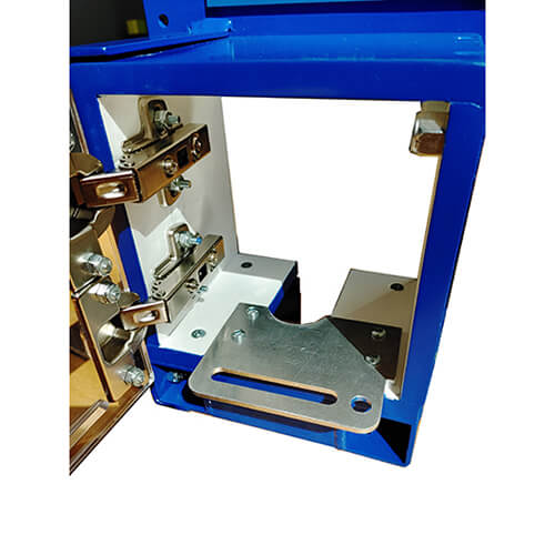 Verrouillage - Boitier mural détachable pour serrure de type ketch - Aluminium 0.125 et PVC 0.50 - Peinture émail bleue - 9x9x4.875 - STANDARD IZ – Image 7