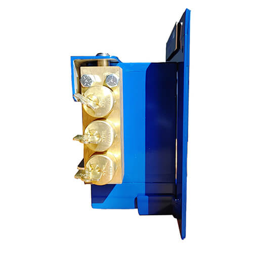 Verrouillage - Boitier mural détachable pour serrure de type ketch - Aluminium 0.125 et PVC 0.50 - Peinture émail bleue - 9x9x4.875 - STANDARD IZ – Image 3