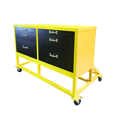 Locking Devices - Bottom of the Station - Aluminium - Yellow paint - 60x24x20 - STANDARD IZ - Image 2