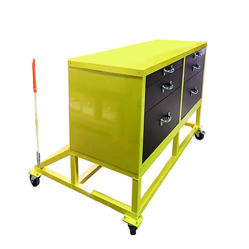 Locking Devices - Bottom of the Station - Aluminium - Yellow paint - 60x24x20 - STANDARD IZ - Image 3