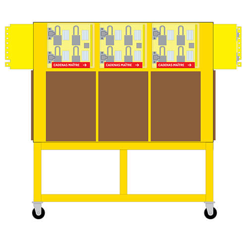 Lock - Bottom of Station - 5 boxes - Aluminium - Yellow paint - 36x24x20 - STANDARD IZ - Image 4