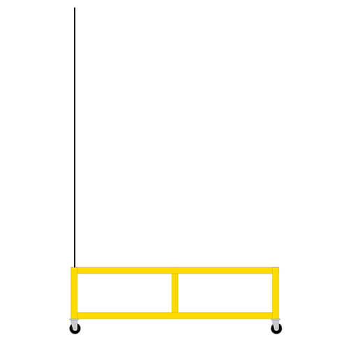 Verrouillage - Châssis de bas de Station - Acier - Peinture jaune - 48x36x12 - STANDARD IZ – Image 3