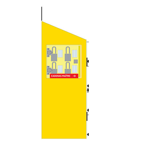 Lock - Station - 2 boxes - Aluminium 0.125 - Yellow paint - 36x31x12 - STANDARD IZ - Image 2