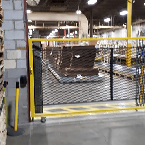 Industrial sliding door on wheels - Steel tubes 2x2, 144x72 - STANDARD IZ - Image 2