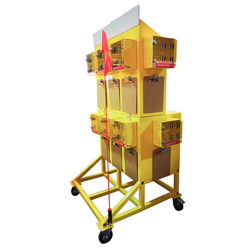 Lock - Bottom of Station - 5 boxes - Aluminium - Yellow paint - 36x24x20 - STANDARD IZ - Image 2