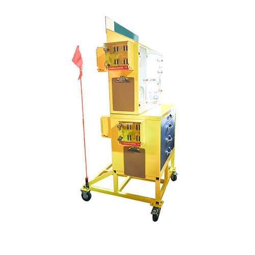 Lock - Bottom of Station - 5 boxes - Aluminium - Yellow paint - 36x24x20 - STANDARD IZ - Image 3