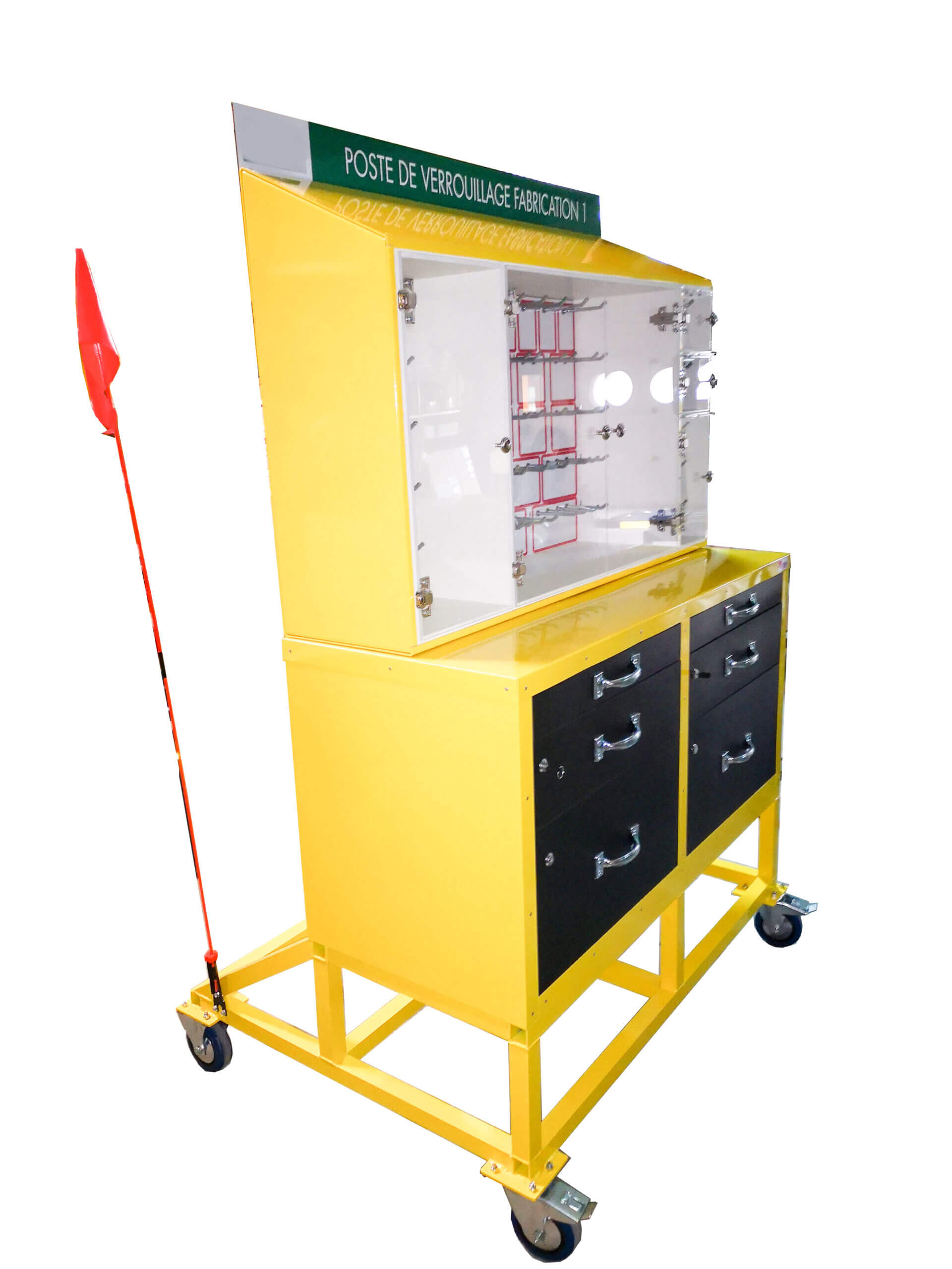 Verrouillage - Châssis de bas de Station - Acier - Peinture jaune - 48x36x12 - STANDARD IZ – Image 2