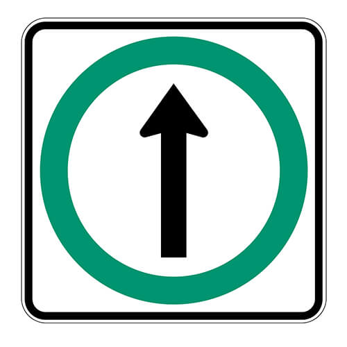 Affiche - Obligation d'aller tout droit - 24x24 - STANDARD